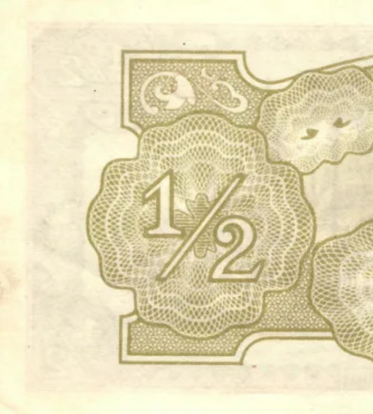 1/2 Rupee, Бірма, 1942 рік, aUNC 005259 фото