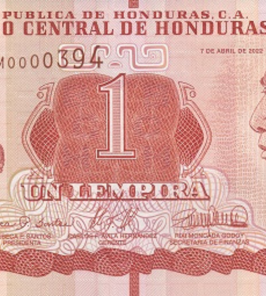 10 Billetes 1 Lempira, Honduras, 2022, UNC 003616 фото