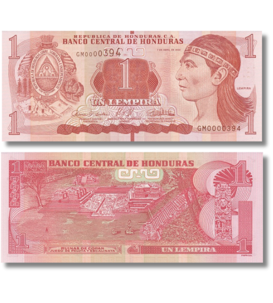 10 Billetes 1 Lempira, Honduras, 2022, UNC 003616 фото