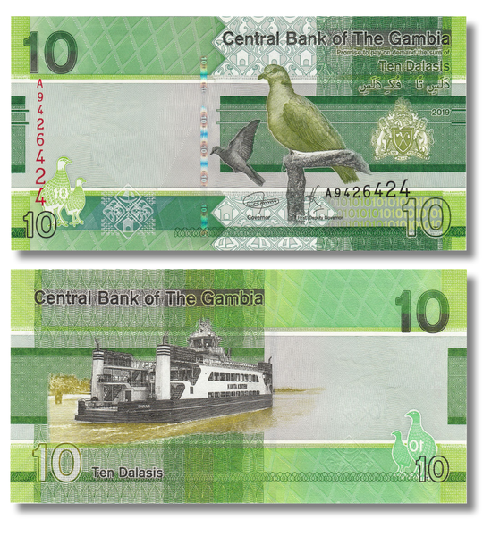 10 dalasi, Gambia, 2019 rok, UNC