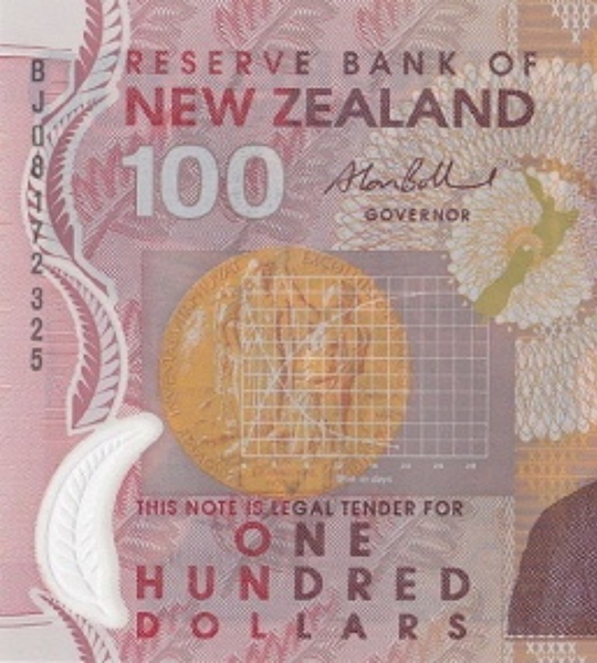 100 Dollars, Нова Зеландія, 2006 рік, UNC Polymer 005357 фото