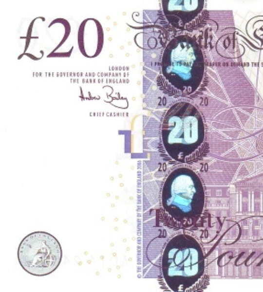 20 Pfund, England, 2006, UNC 004790 фото