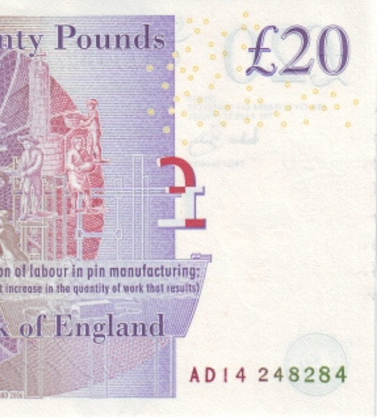 20 Pfund, England, 2006, UNC 004790 фото