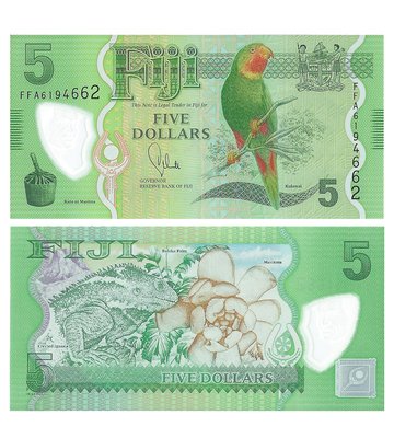5 Dollars, Фіджі, 2023 ( 2013 ) рік, UNC 001265 фото
