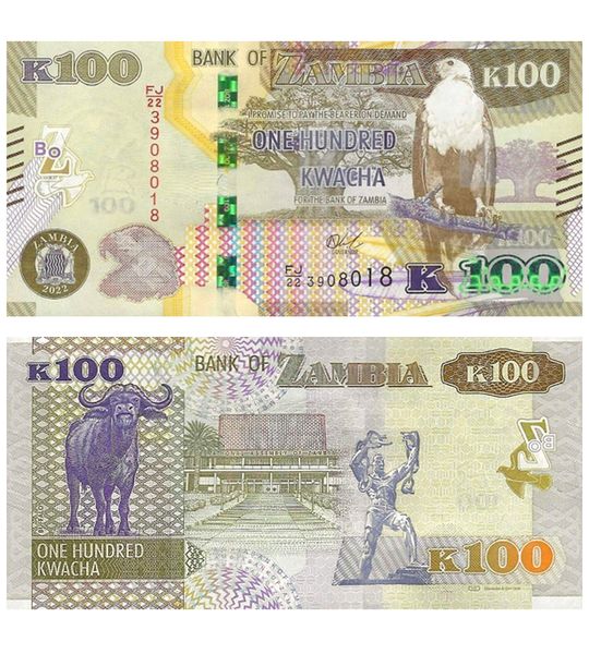 100 Kwacha, Zambia, 2022, UNC