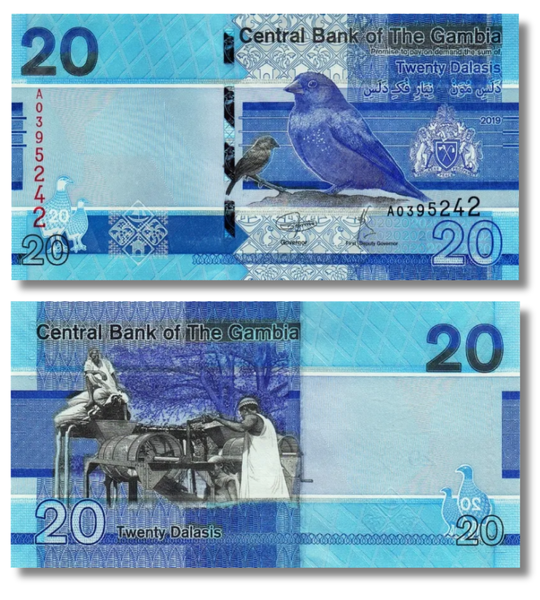 20 dalasi, Gambia, 2019 rok, UNC