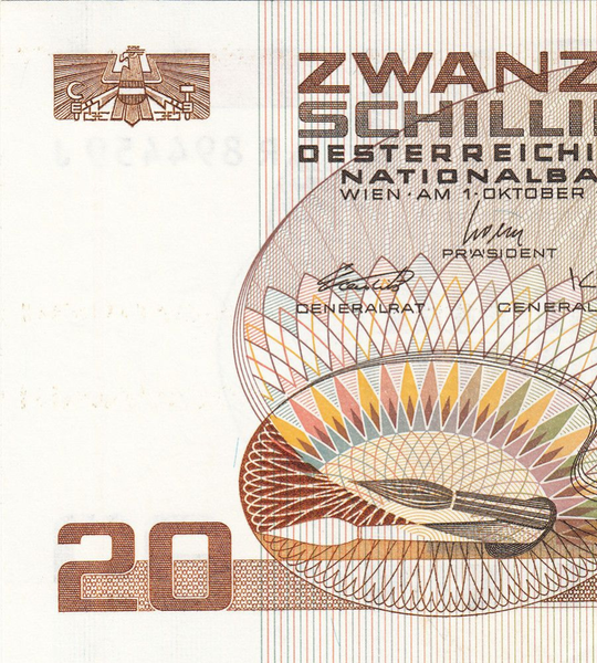20 Schillings, Austria, 1986, UNC