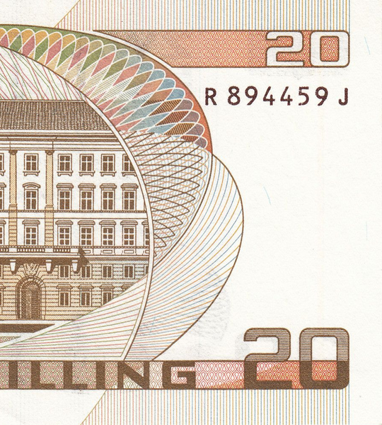 20 Schillings, Austria, 1986, UNC