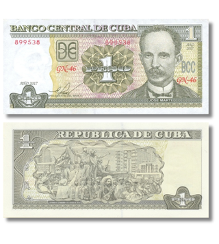 1 Peso, Cuba, 2017, UNC
