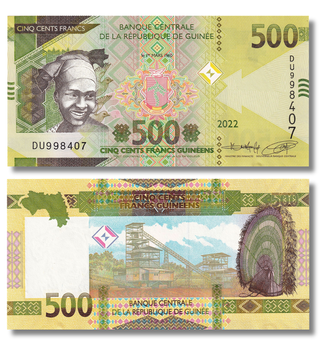 500 Francs, Guinea, 2022, UNC