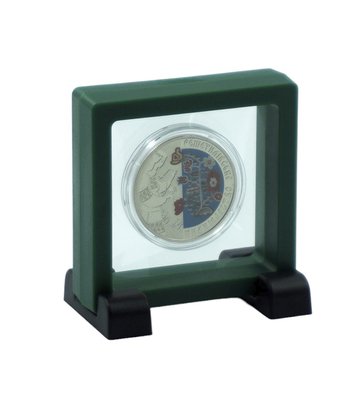 Ramka na monetę 70x70, kolor zielony