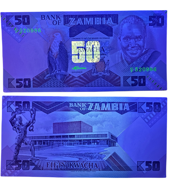 10张50夸查纸币, 赞比亚, 1986-1988年, 全新 001853 фото