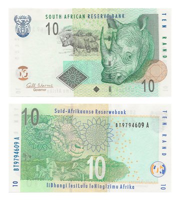 10 Rand, Південно Африканська Республіка, 2009 рік, UNC 002377 фото