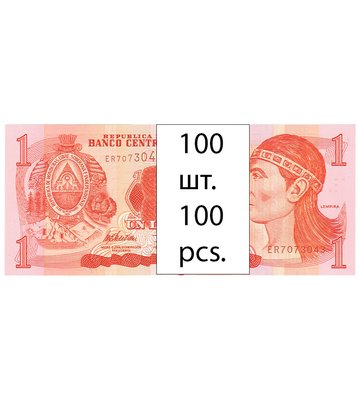 100 banknotów 1 Lempira, Honduras, 2016, UNC