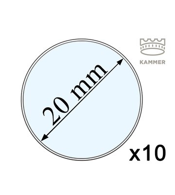 10 coin capsules - 20 mm, Kammer
