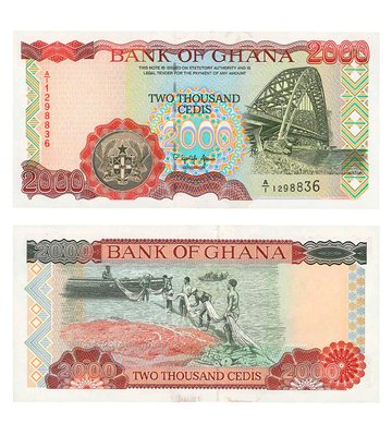 2000 Cedis, Ghana, 2002, UNC