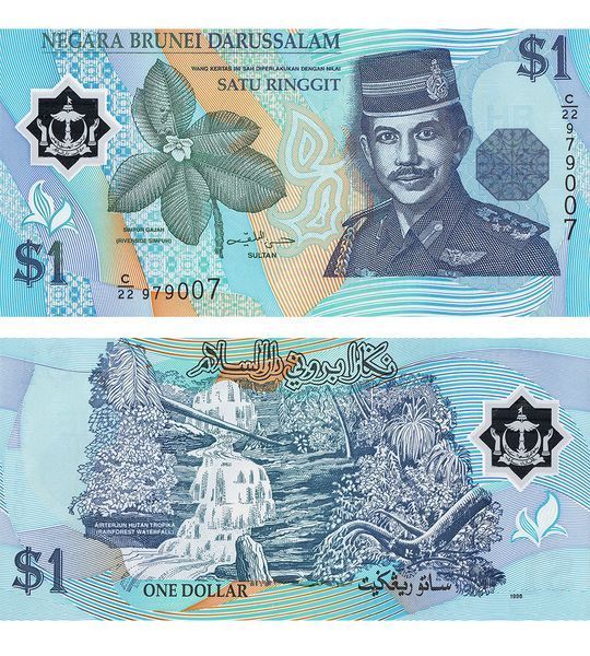 1令吉/元,文莱,1996年,全新聚合物 (UNC) 004166 фото 1令吉/元,文莱,1996年,全新聚合物 (UNC) 004166 фото