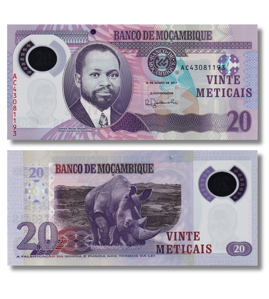 20 Meticais, Mosambik, Jahr 2017, UNC Polymer 005012 фото 20 Meticais, Mosambik, Jahr 2017, UNC Polymer 005012 фото