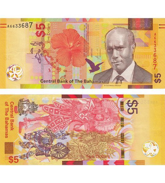 5 Dólares, Bahamas, 2020, UNC 003619 фото 5 Dólares, Bahamas, 2020, UNC 003619 фото