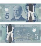 5 Dollars, Canada, 2013, UNC Polymer