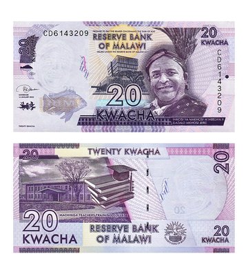 20 Kwacha, Malawi, 2020, UNC