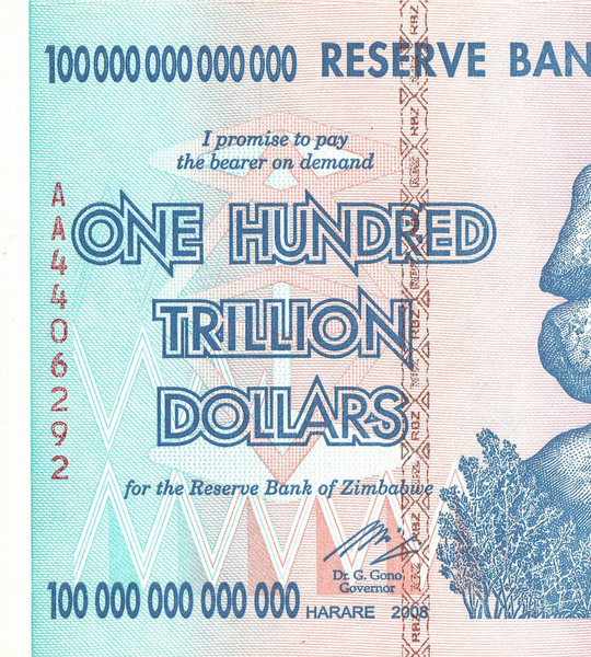 100 000 000 000 000 Dollars, Зімбабве, 2008 рік, aUNC / UNC 005462 фото