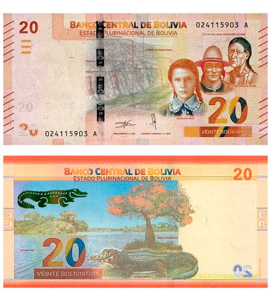 20 Bolivianos, Болівія, 2018 рік, UNC 002724 фото