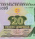 20 伦皮拉, 洪都拉斯, 2008 年, UNC, 塑料钞 005263 фото 5