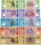 5 банкнот 5, 10, 20, 50, 100 Dollars, Фиджи, 2025 (2026) год, UNC Polymer 004698 фото