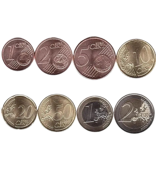 8 монет 1, 2, 5, 10, 20, 50 Cent, 1, 2 Euro, Люксембург, 2026 рік, UNC 005463 фото