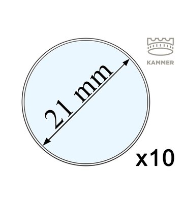 10 kapsuł na monety - 21 mm, Kammer