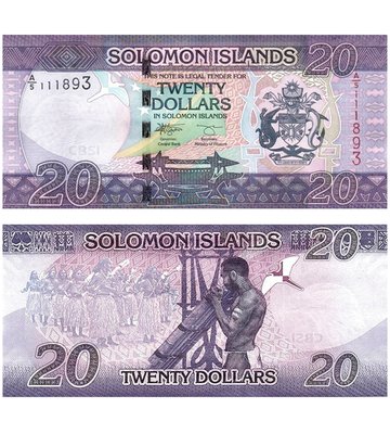 20 Dollars, Соломонові острови, 2021 рік, UNC 002725 фото