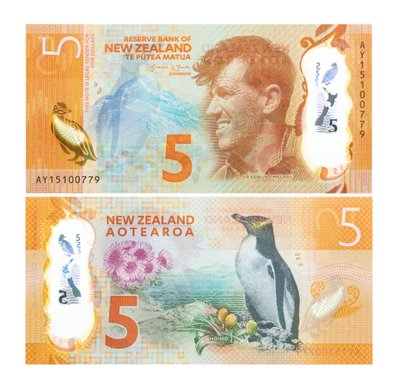 5 Dollars, Nowa Zelandia, 2016, UNC Polymer