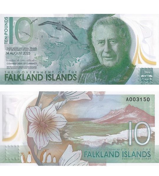 10 Funtów, Falklandy, 2025, UNC Polimer