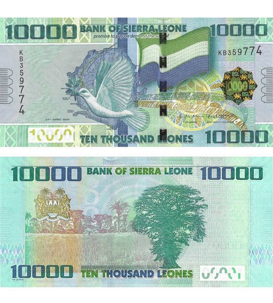 10000 Leones, Sierra Leona, 2021, UNC 003917 фото 10000 Leones, Sierra Leona, 2021, UNC 003917 фото