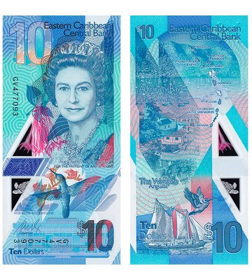10 Dollars, Карибські острови, 2019 рік, UNC Polymer 002526 фото