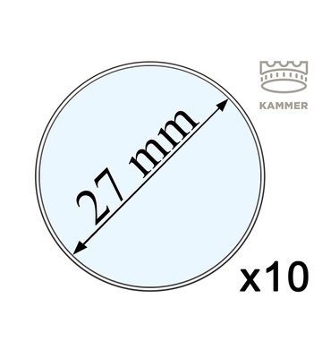 10 капсул для монет - 27 мм, Kammer 001981 фото
