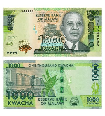 1000 Kwacha, Малаві, 2021 рік, UNC 000900 фото