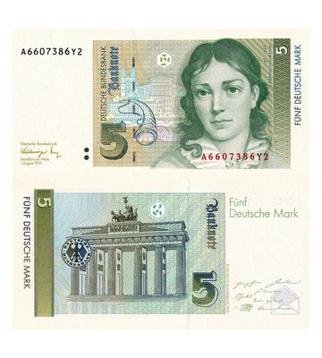 5 Mark, Germany, 1991, UNC