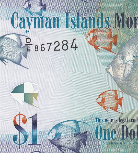 1 dolar, Kajmany, 2018 (2024) rok, UNC