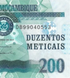 200 Meticais, Mosambik, Jahr 2017, UNC 005015 фото 2