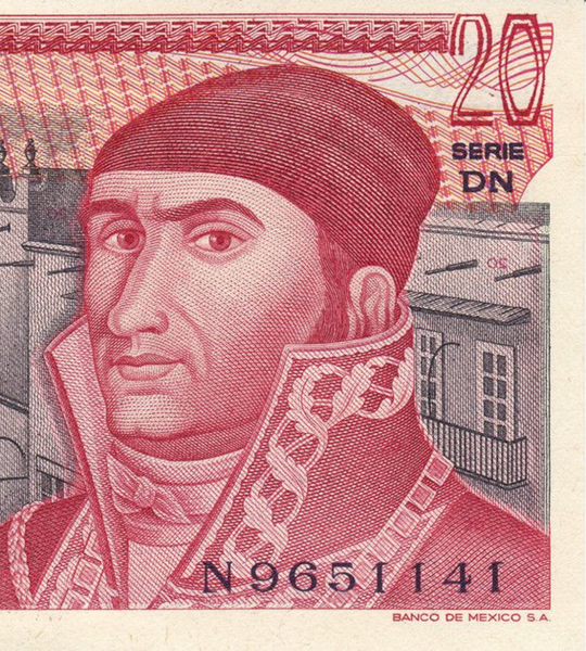 20 Pesos, Мексика, 1977 рік, UNC 005166 фото
