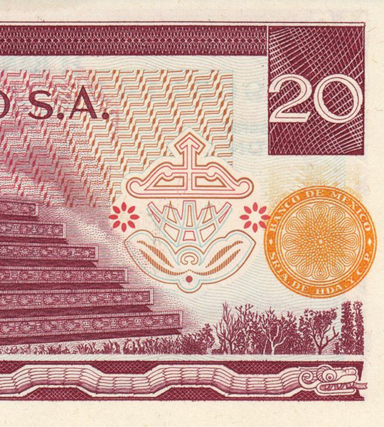 20 Pesos, Мексика, 1977 рік, UNC 005166 фото