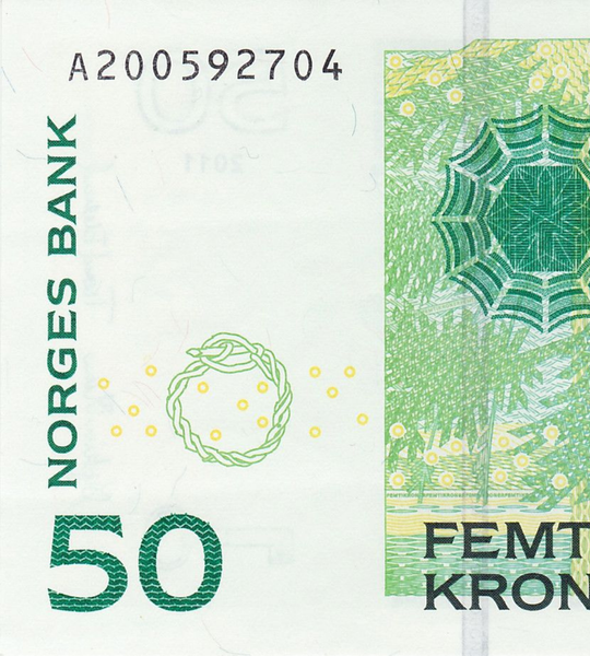 50 koron, Norwegia, 2011 rok, UNC