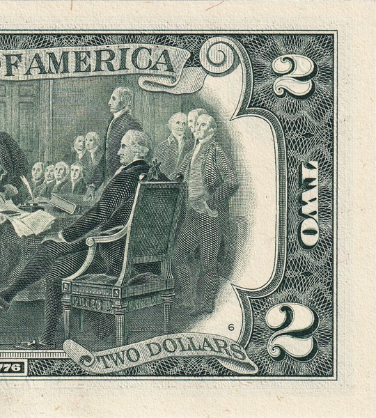 10 банкнот 2 Dollars, США, 2017 рік, UNC 004798 фото