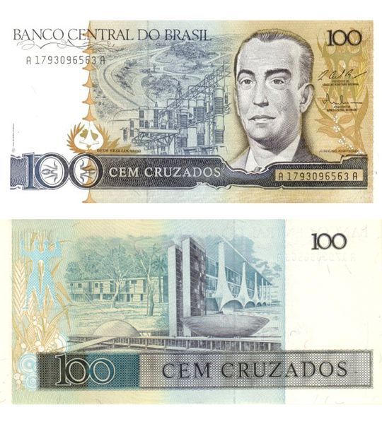 100 Cruzados, Бразилія, 1986 - 1988 рік, UNC 003970 фото 100 Cruzados, Бразилія, 1986 - 1988 рік, UNC 003970 фото