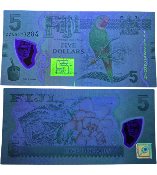 5美元,斐济,2023 (2013) 年,UNC 塑料钞 (Polymer) 005018 фото 5美元,斐济,2023 (2013) 年,UNC 塑料钞 (Polymer) 005018 фото