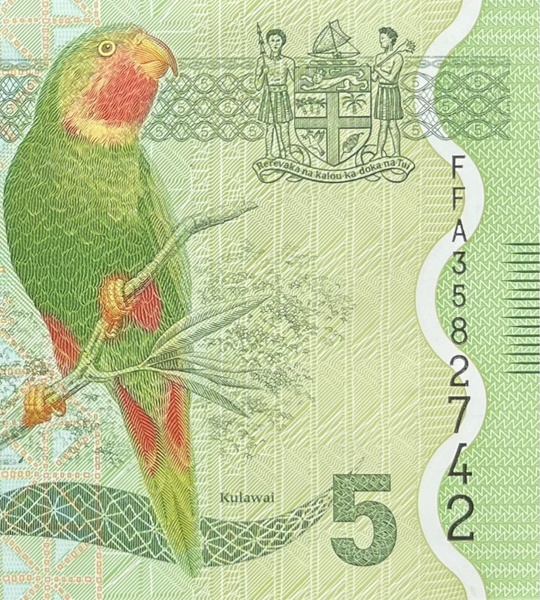 5美元,斐济,2023 (2013) 年,UNC 塑料钞 (Polymer) 005018 фото 5美元,斐济,2023 (2013) 年,UNC 塑料钞 (Polymer) 005018 фото