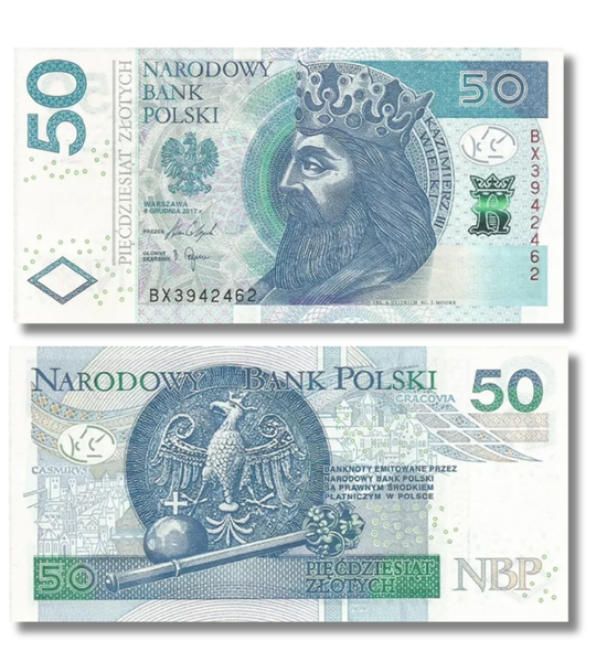 50 złotych, Polska, 2017 rok, UNC