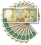10 billetes 1000 Pounds, Siria, 1997, UNC 004800 фото